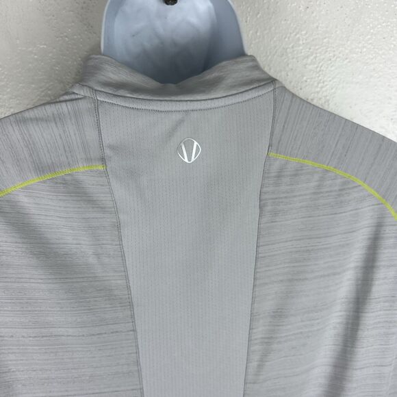 Sunice Polo Shirt Men Extra Large Grey Short Sleeve Stretch Activewear V-Neck - Picture 8 of 11